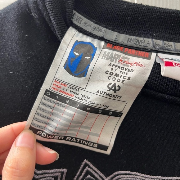 Black Panther Marvel By Johnny Blazer Sweater - Picture 7 of 10